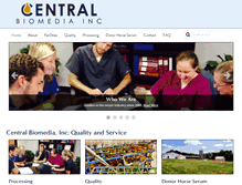 Tablet Screenshot of centralbiomedia.com